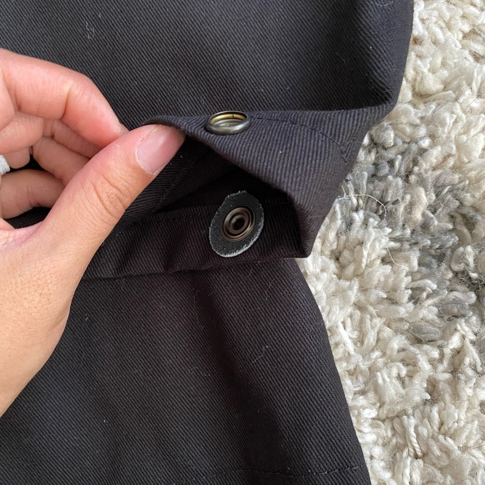 Hobart Black Utility Snap Button Collared Long Sl… - image 5